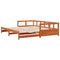 vidaXL Daybed without Mattress Wax Brown 90x190 cm Solid Wood Pine