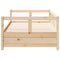 vidaXL Daybed without Mattress Natural 90x200 cm Solid Wood Pine