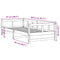 vidaXL Daybed without Mattress Natural 90x200 cm Solid Wood Pine