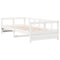 vidaXL Daybed without Mattress White 90x200 cm Solid Wood Pine