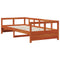 vidaXL Daybed without Mattress Wax Brown 90x200 cm Solid Wood Pine