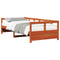 vidaXL Daybed without Mattress Wax Brown 90x200 cm Solid Wood Pine