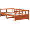 vidaXL Daybed without Mattress Wax Brown 90x190 cm Single Solid Wood Pine