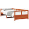 vidaXL Daybed without Mattress Wax Brown 90x190 cm Single Solid Wood Pine
