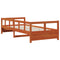 vidaXL Daybed without Mattress Wax Brown 90x190 cm Single Solid Wood Pine