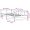 vidaXL Daybed without Mattress Wax Brown 90x190 cm Single Solid Wood Pine