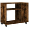 vidaXL Side Table with Wheels Smoked Oak 70x35x60 cm Engineered Wood