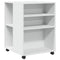 vidaXL Side Table with Wheels White 55x60x78 cm Engineered Wood