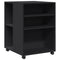 vidaXL Side Table with Wheels Black 55x60x78 cm Engineered Wood