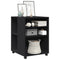 vidaXL Side Table with Wheels Black 55x60x78 cm Engineered Wood
