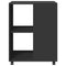 vidaXL Side Table with Wheels Black 55x60x78 cm Engineered Wood