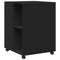 vidaXL Side Table with Wheels Black 55x60x78 cm Engineered Wood