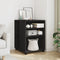 vidaXL Side Table with Wheels Black 55x60x78 cm Engineered Wood