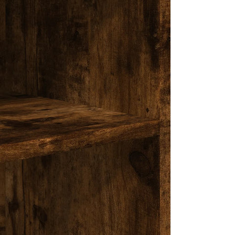 vidaXL Side Table with Wheels Smoked Oak 55x60x78 cm Engineered Wood