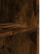 vidaXL Side Table with Wheels Smoked Oak 55x60x78 cm Engineered Wood