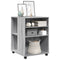 vidaXL Side Table with Wheels Grey Sonoma 55x60x78 cm Engineered Wood