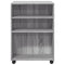 vidaXL Side Table with Wheels Grey Sonoma 55x60x78 cm Engineered Wood
