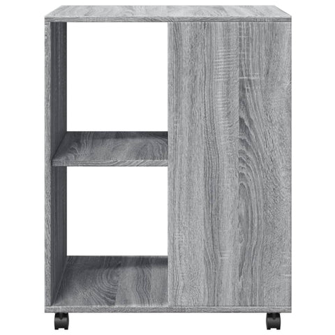 vidaXL Side Table with Wheels Grey Sonoma 55x60x78 cm Engineered Wood