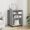 vidaXL Side Table with Wheels Grey Sonoma 55x60x78 cm Engineered Wood