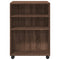 vidaXL Side Table with Wheels Brown Oak 55x60x78 cm Engineered Wood