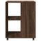 vidaXL Side Table with Wheels Brown Oak 55x60x78 cm Engineered Wood