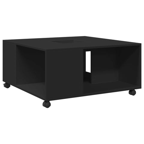 vidaXL Coffee Table Black 80x80x40 cm Engineered Wood