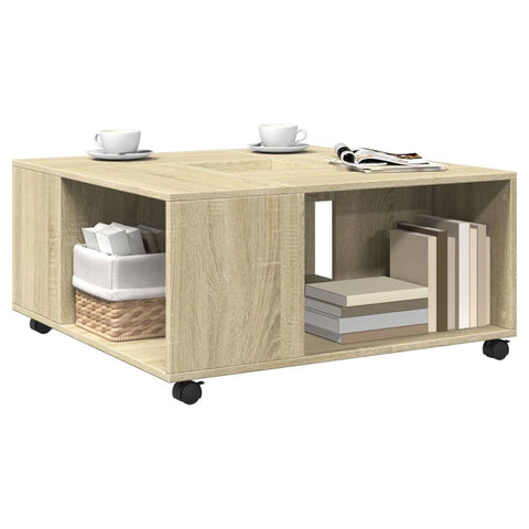 vidaXL Coffee Table Sonoma Oak 80x80x40 cm Engineered Wood