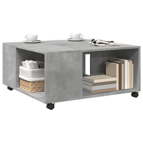 vidaXL Coffee Table Concrete Grey 80x80x40 cm Engineered Wood