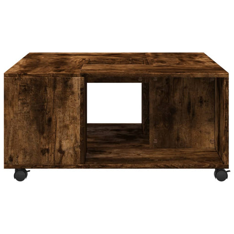 vidaXL Coffee Table Smoked Oak 80x80x40 cm Engineered Wood
