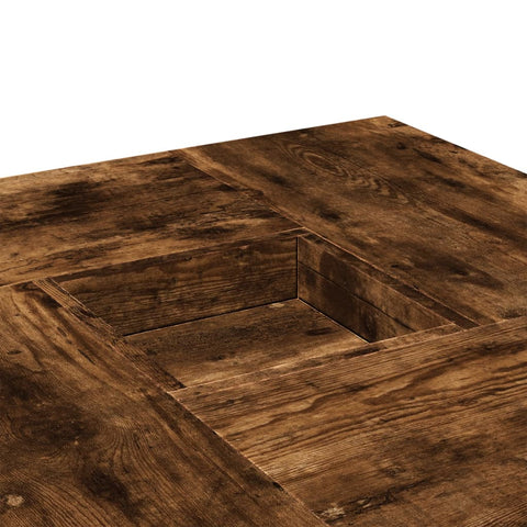 vidaXL Coffee Table Smoked Oak 80x80x40 cm Engineered Wood