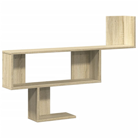 vidaXL Wall Shelf Sonoma Oak 100x15x70 cm Engineered Wood