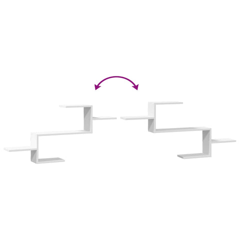 vidaXL Wall Shelf White 104x15x49 cm Engineered Wood