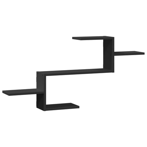 vidaXL Wall Shelf Black 104x15x49 cm Engineered Wood