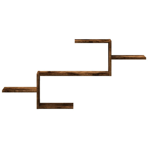 vidaXL Wall Shelf Smoked Oak 104x15x49 cm Engineered Wood