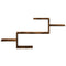 vidaXL Wall Shelf Smoked Oak 104x15x49 cm Engineered Wood