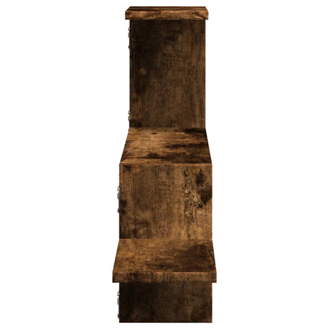 vidaXL Wall Shelf Smoked Oak 104x15x49 cm Engineered Wood