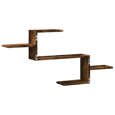 vidaXL Wall Shelf Smoked Oak 104x15x49 cm Engineered Wood