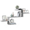 vidaXL Wall Shelf Grey Sonoma 104x15x49 cm Engineered Wood