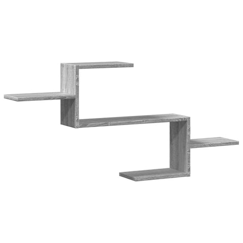 vidaXL Wall Shelf Grey Sonoma 104x15x49 cm Engineered Wood