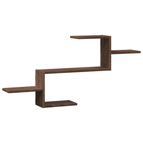 vidaXL Wall Shelf Brown Oak 104x15x49 cm Engineered Wood
