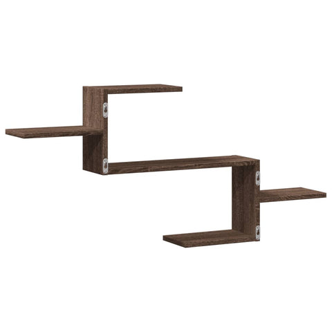 vidaXL Wall Shelf Brown Oak 104x15x49 cm Engineered Wood
