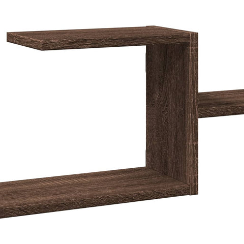 vidaXL Wall Shelf Brown Oak 104x15x49 cm Engineered Wood