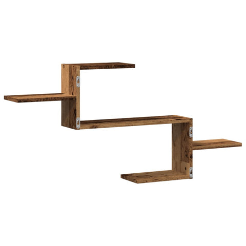 vidaXL Wall Shelf Old Wood 104x15x49 cm Engineered Wood