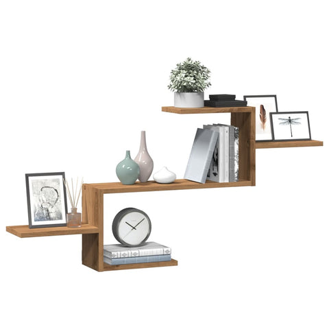 vidaXL Wall Shelf Artisian Oak 104x15x49 cm Engineered Wood