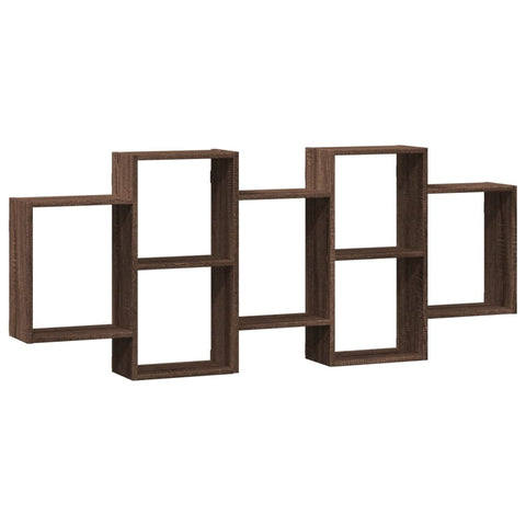 vidaXL Wall Shelf Brown Oak 159x18x65 cm Engineered Wood
