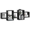 vidaXL Wall Shelf Black 129x18x42 cm Engineered Wood