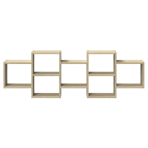 vidaXL Wall Shelf Sonoma Oak 129x18x42 cm Engineered Wood