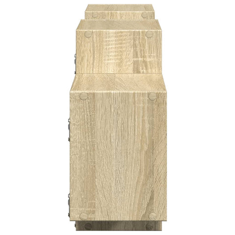 vidaXL Wall Shelf Sonoma Oak 129x18x42 cm Engineered Wood