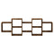 vidaXL Wall Shelf Smoked Oak 129x18x42 cm Engineered Wood