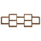 vidaXL Wall Shelf Old Wood 129x18x42 cm Engineered Wood